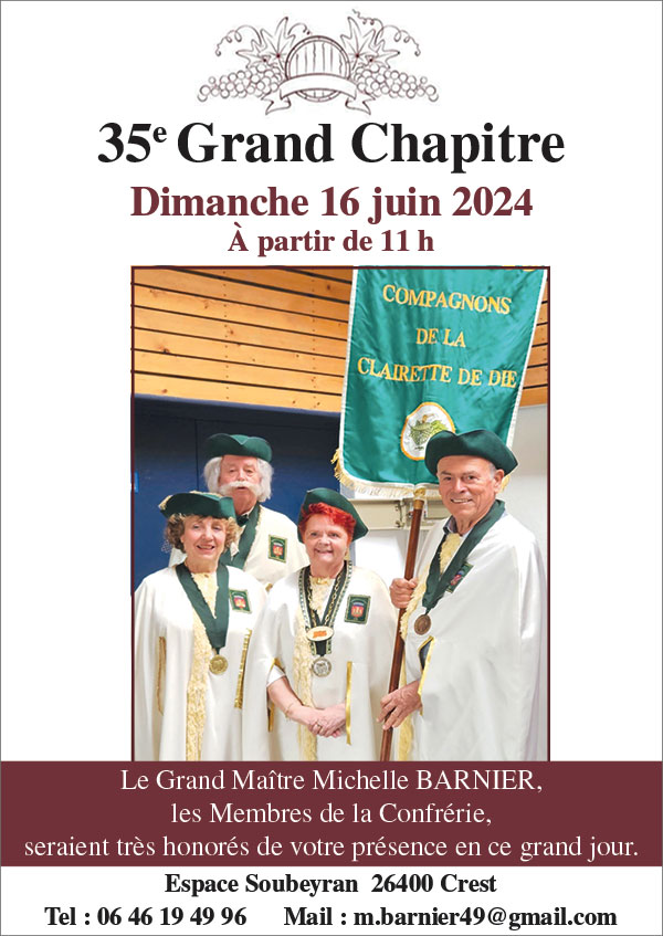 CONFRERIE DE LA CLAIRETTE juin24